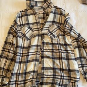 Blue and white flannel